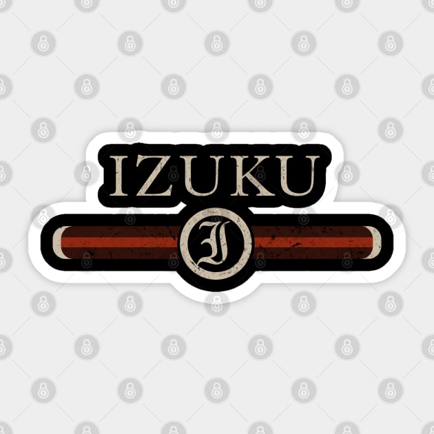 Proud Name Izuku Distressed Anime Gifts Vintage Styles Sticker by Beautiful Giant Spider